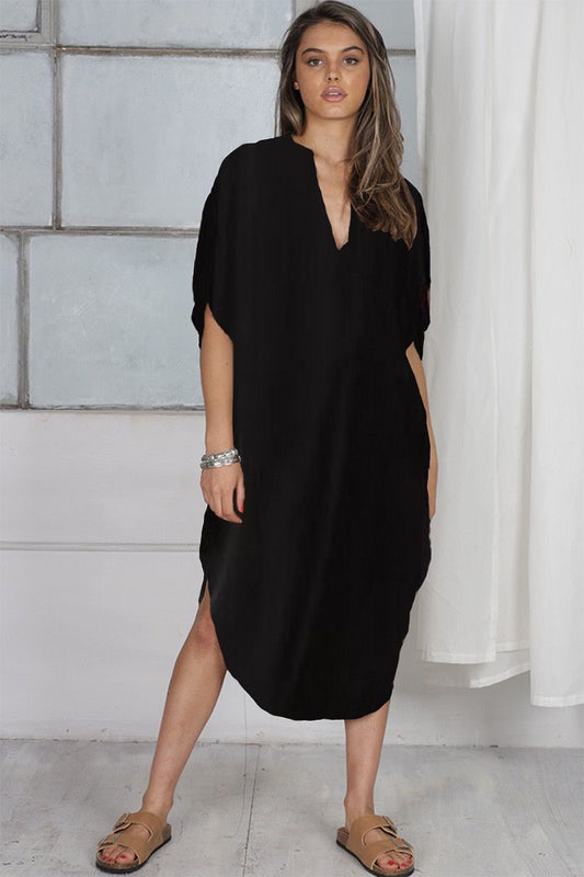 Mid Length Kaftan BLACK
